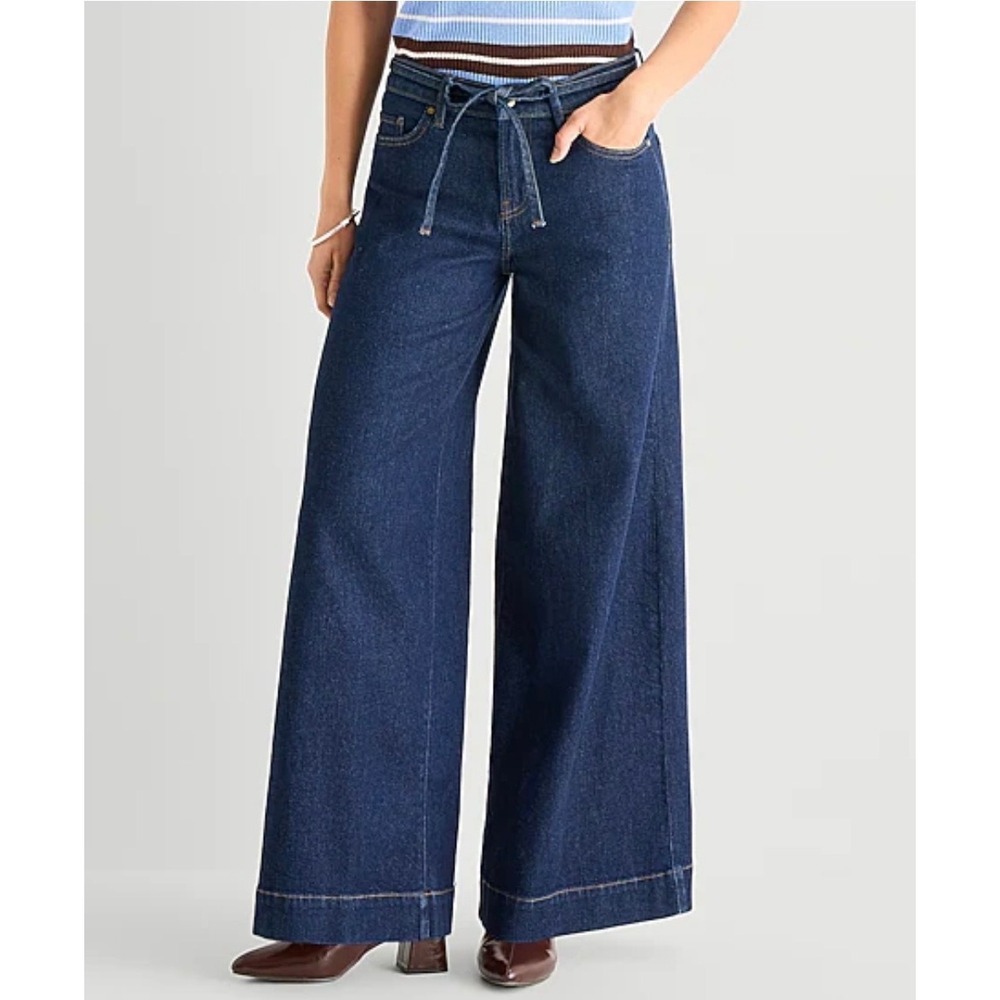 a.n.a Women's 22W Slouchy Wide Leg Jeans Dark Fury Blue Mid-Rise 90s Y2K NEW